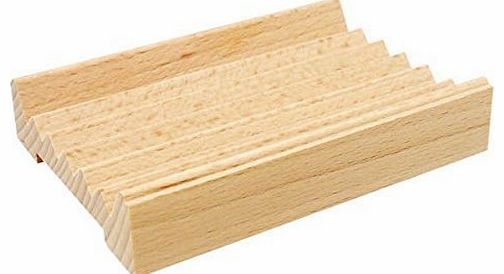 Wooden Soap Dish - beechwood, bathroom [grooved]